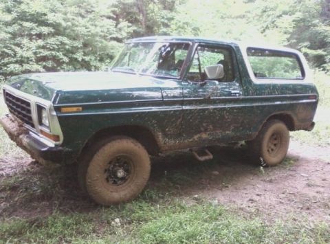 1979 Ford Bronco - This muddy 1979 Ford Bronco appears to be enjoying some off-road adventure.