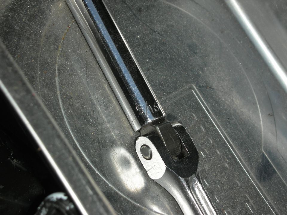 5/16 wrench on textured surface