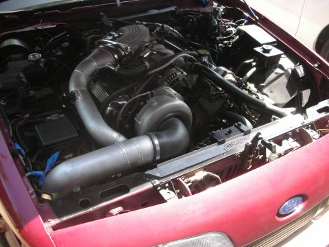 1992 Ford Crown Victoria - Custom turbocharged engine bay with extensive modifications and aftermarket parts.