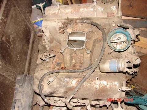 1987 Ford Bronco - This is a close-up view of a dirty engine, not a 1987 Ford Bronco.