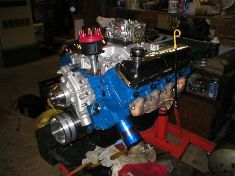 1978 Ford Bronco - Sitting in the basement all finished up with the old Edelbrock Carb.