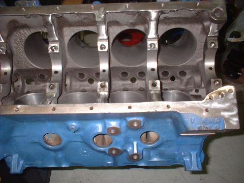 1968 Ford Mustang - Starting to de-burr block & modify oil galleys.