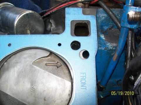 1972 Ford Ranchero - New gasket FP off set to hole