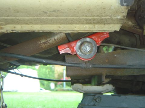 1983 Volkswagen Rabbit - pivot hangar in place, ready to attach cross beam