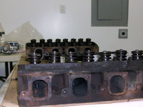 1973 Ford Ranchero - Engine cylinder heads with valve springs are shown, likely for a Ford vehicle.