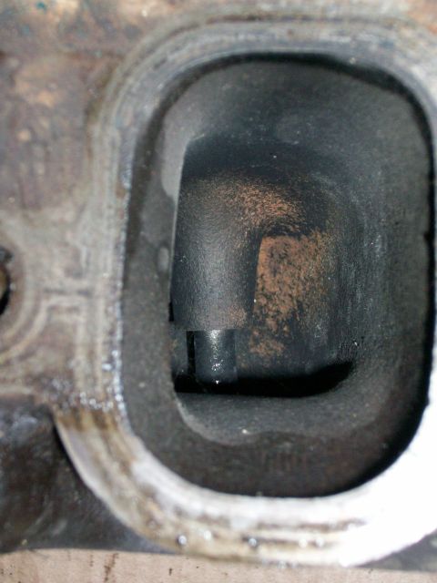 1973 Ford Ranchero - This image shows the inside of an engine's cylinder head port, not a 1973 Ford Ranchero.