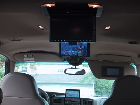 2001 Ford Excursion - (2) Icon-TV 9" Widescreen Flipdowns