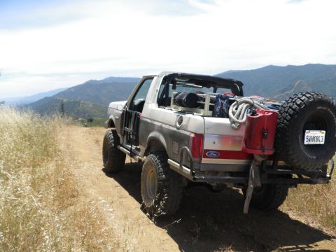 1991 Ford Bronco - This modified Ford Bronco II is equipped for off-road adventures with extra fuel and supplies.