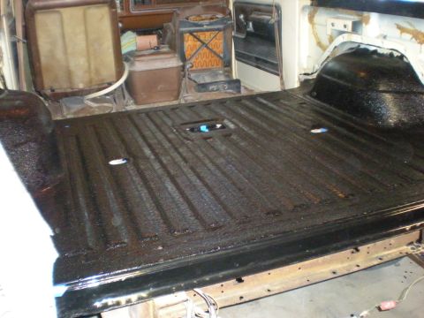 1978 Ford Bronco - The cargo area of the vehicle has been treated with a protective spray-in liner.