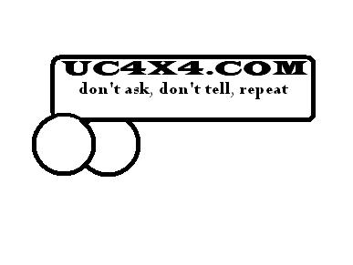 1991 Ford Bronco - Logo for UC4X4.COM with the tagline 'don't ask, don't tell, repeat'.