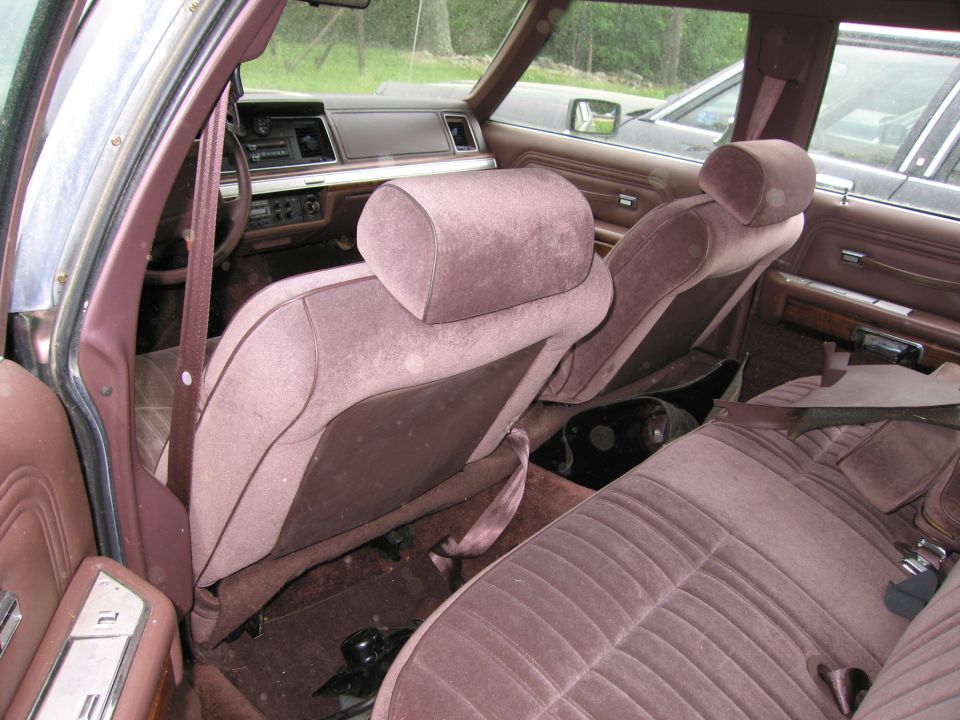 1991 Ford Crown Victoria LTD interior showing velour seats and dashboard