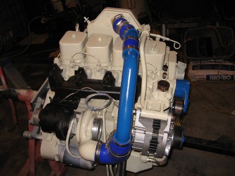 1980 Ford Bronco - CubCadet Beige, Ford Blue, and 1200F Black on the exhaust