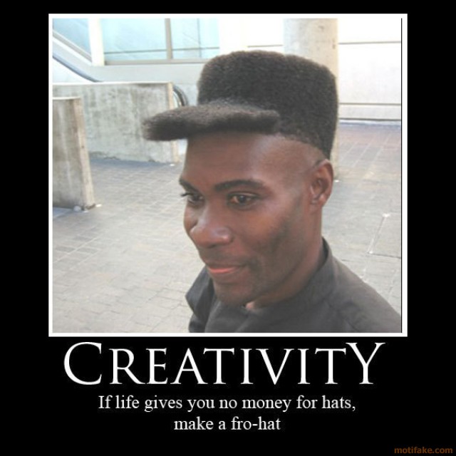 Man with a flat-top haircut and a brim styled to look like a baseball cap