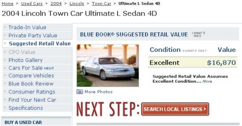 2001 Ford Crown Victoria - This 2004 Lincoln Town Car is shown from the front three-quarter view.