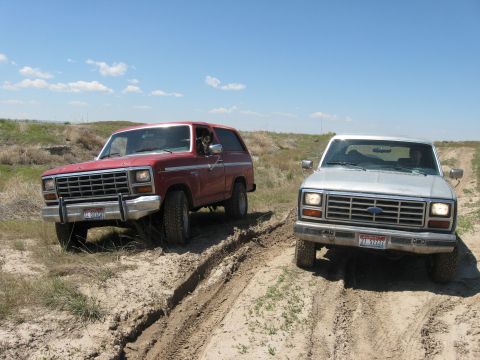 1981 Ford Bronco - My brother and my Ford Broncos. 1986 with a 351 V8