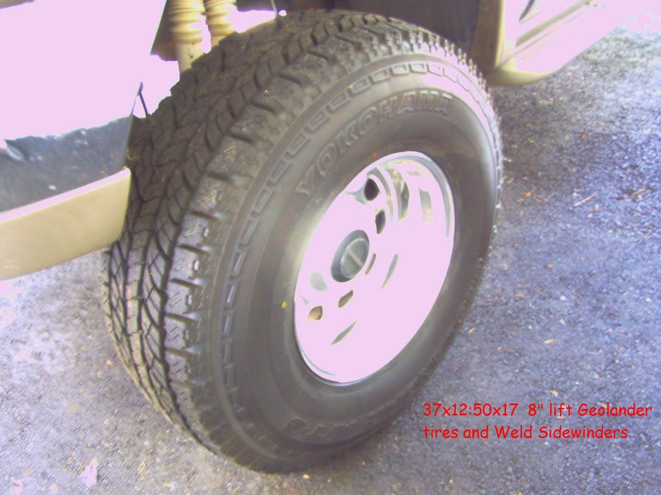 Tire and wheel assembly with Yokohama Geolander tire and Weld Sidewinder wheel