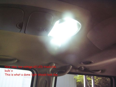 2001 Ford Excursion - The owner replaced the dome light bulb with a new LED bulb, stating it's how a dome light should look.