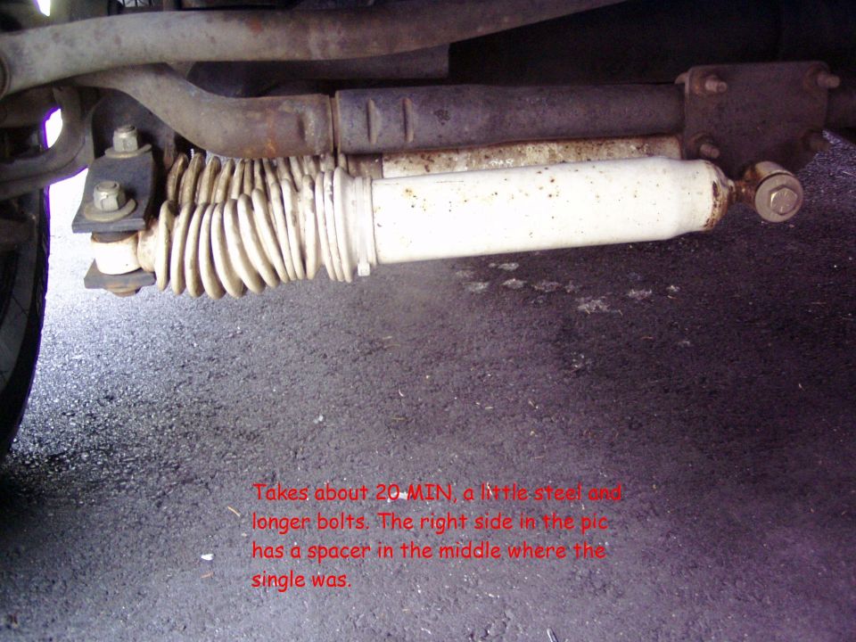 Steering stabilizer with bellows and white shock absorber