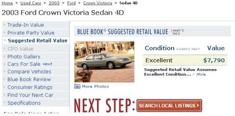 2001 Ford Crown Victoria - A gray Ford Crown Victoria is shown from the front three-quarter view, parked outdoors.
