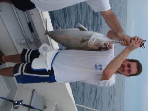 1995 Ford Bronco - A successful fishing trip with a large catch being displayed on deck.