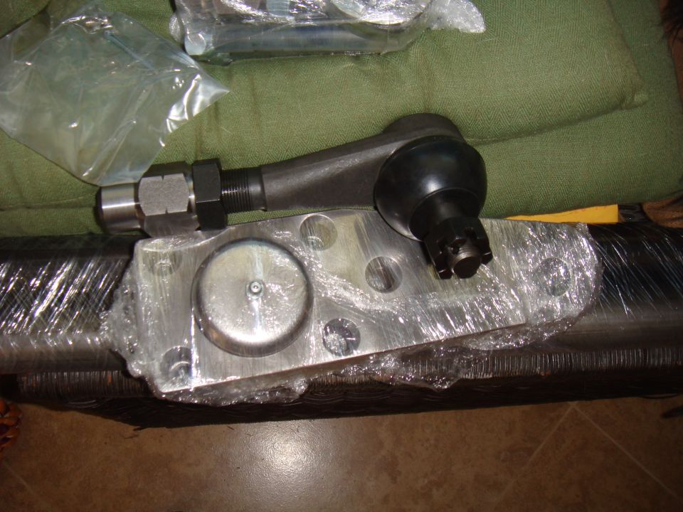 Tie rod end and ball joint assembly, still in packaging
