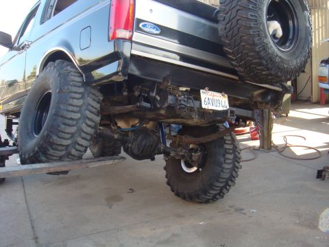 1992 Ford Bronco - This modified Ford Bronco shows its heavy-duty suspension and large off-road tires.