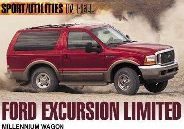 1995 Ford Bronco - Ford Excursion Limited Millennium Wagon shown in action.