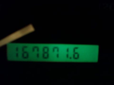 1995 Ford Bronco - The digital odometer displays a mileage of 167871.6.