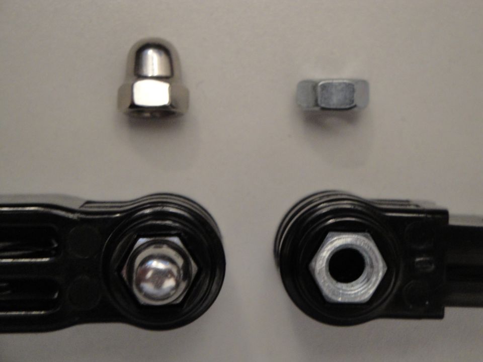 Dome nut and hex nut with tools