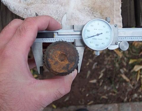 1990 Ford Bronco - Approx 1.47" around the splines themselves
