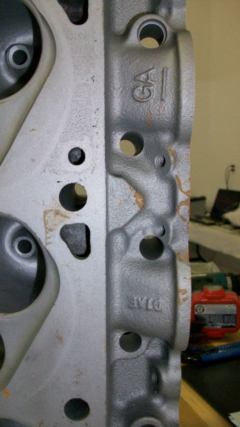 1973 Ford Ranchero - A close-up view of an engine cylinder head shows cast markings, including 'G41' and '3VLO'.