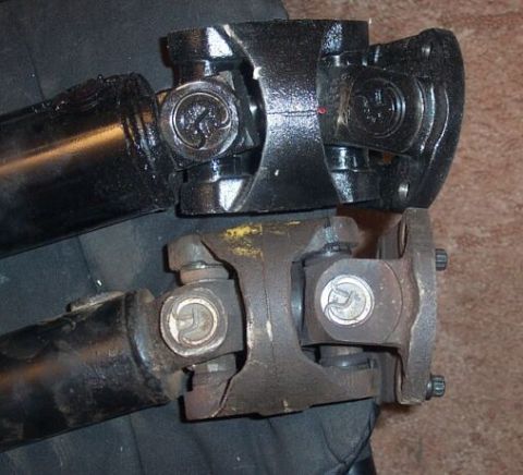 1990 Ford Bronco - Below: stock 1330 CV, top: 1350 CV from High Angle Driveshaft. Cost: $395.00