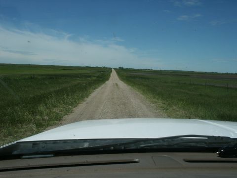 2000 Ford F-250 - Trip started when I left ND....shown here is the long road to CA