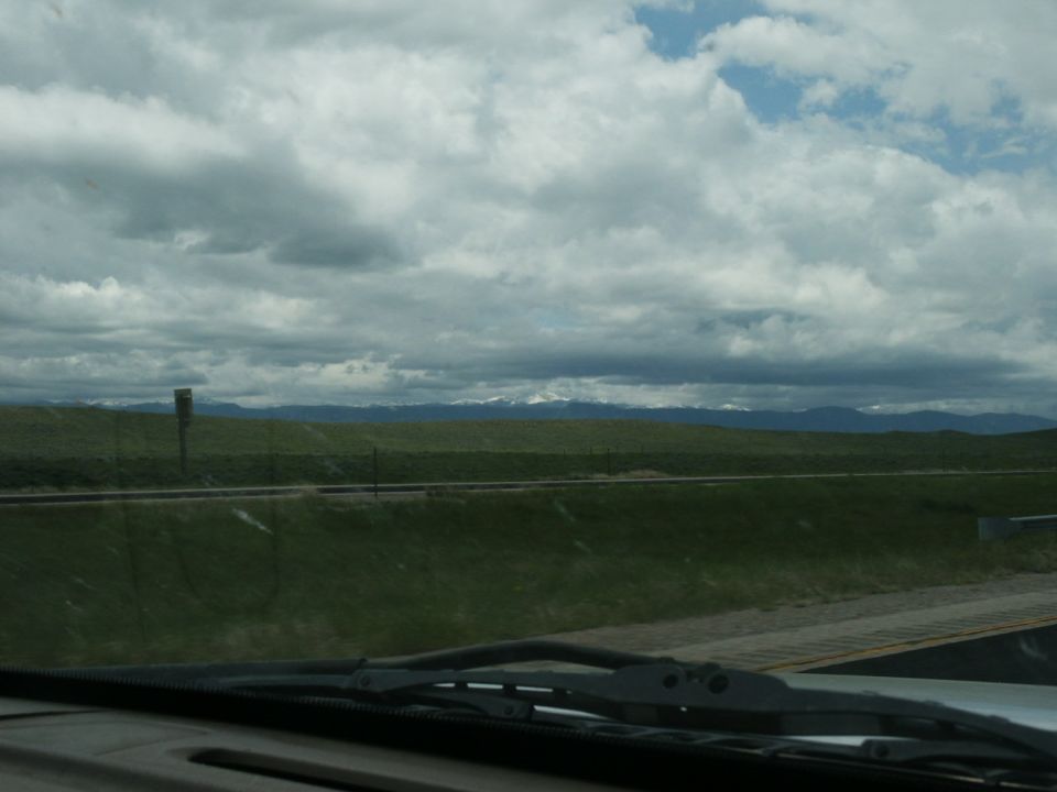 Snow still on the mountian tops...