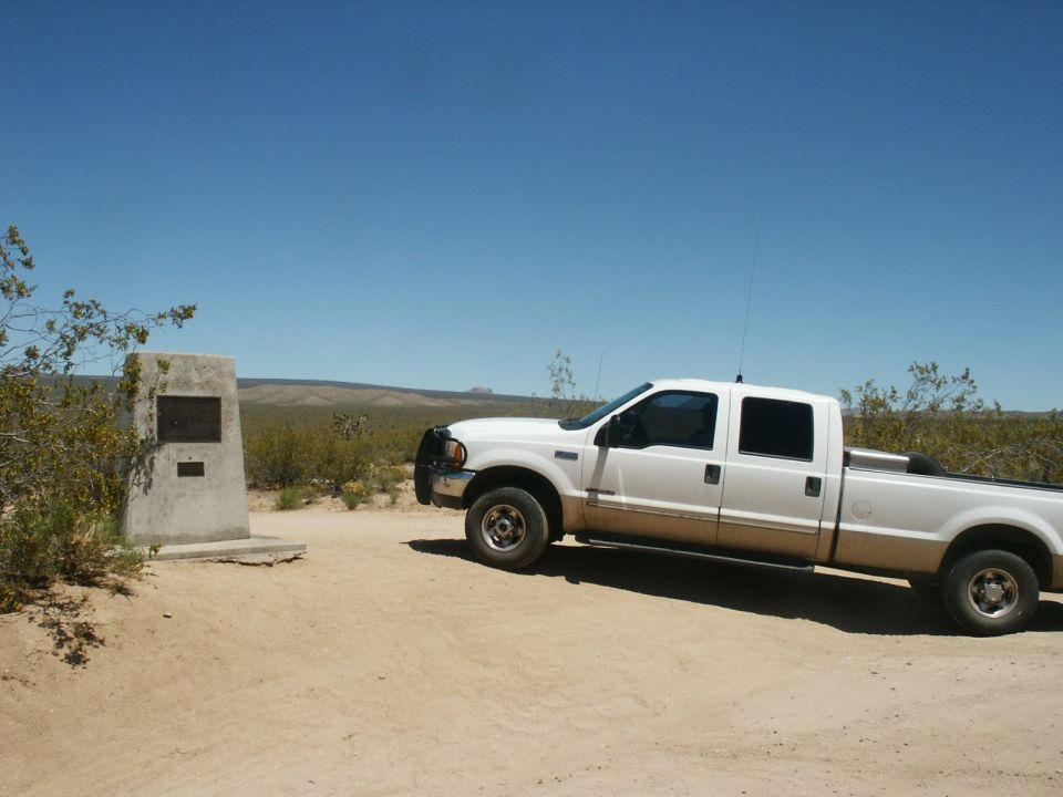 Mojave Road trailhead at Cima Road.  My trail starts here.