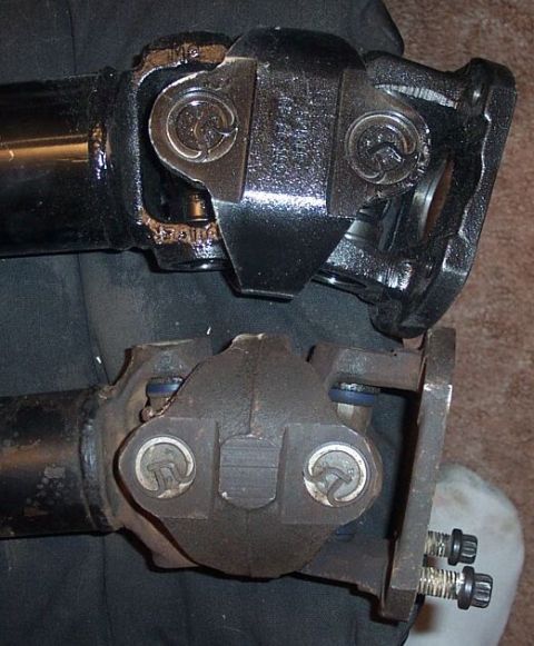 1990 Ford Bronco - Closer shot of CV's. Flange is a direct bolt-on to my BW1356