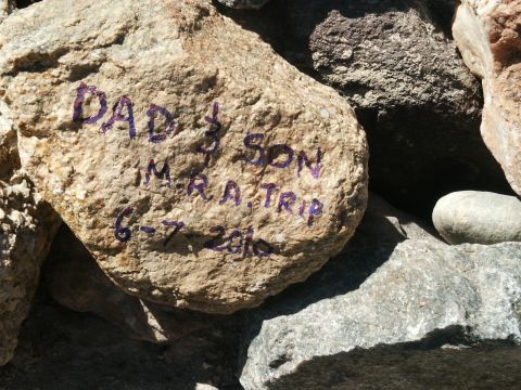 2000 Ford F-250 - Famous Rock Pile. Placed right above the plaque.