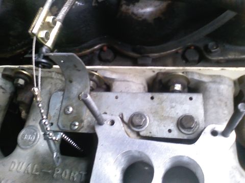 1981 Ford Bronco - In the midst of a project so thought I'd snap some pictures of my custom accelerator bracket. The gold clip is for an aftermarket cruise co…