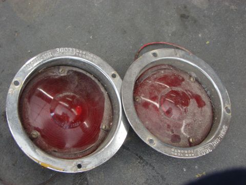 1978 Ford Bronco - These Signal-Stat 3603 taillight assemblies are shown with red lenses and chrome bezels.