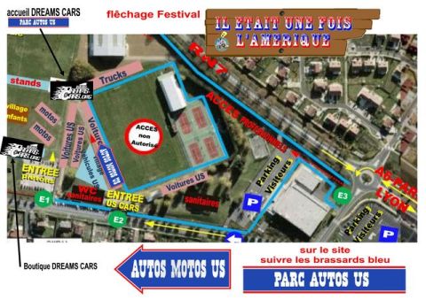 1991 Ford Crown Victoria - This map details the layout of a festival, indicating various zones and access points for attendees and vehicles.