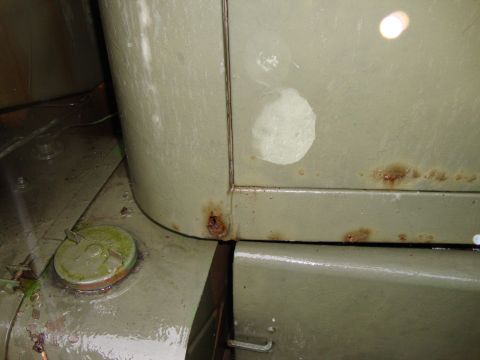 1970 Jeep Commando - This photo shows rust on the interior panel and a fuel cap on a vintage Jeep.