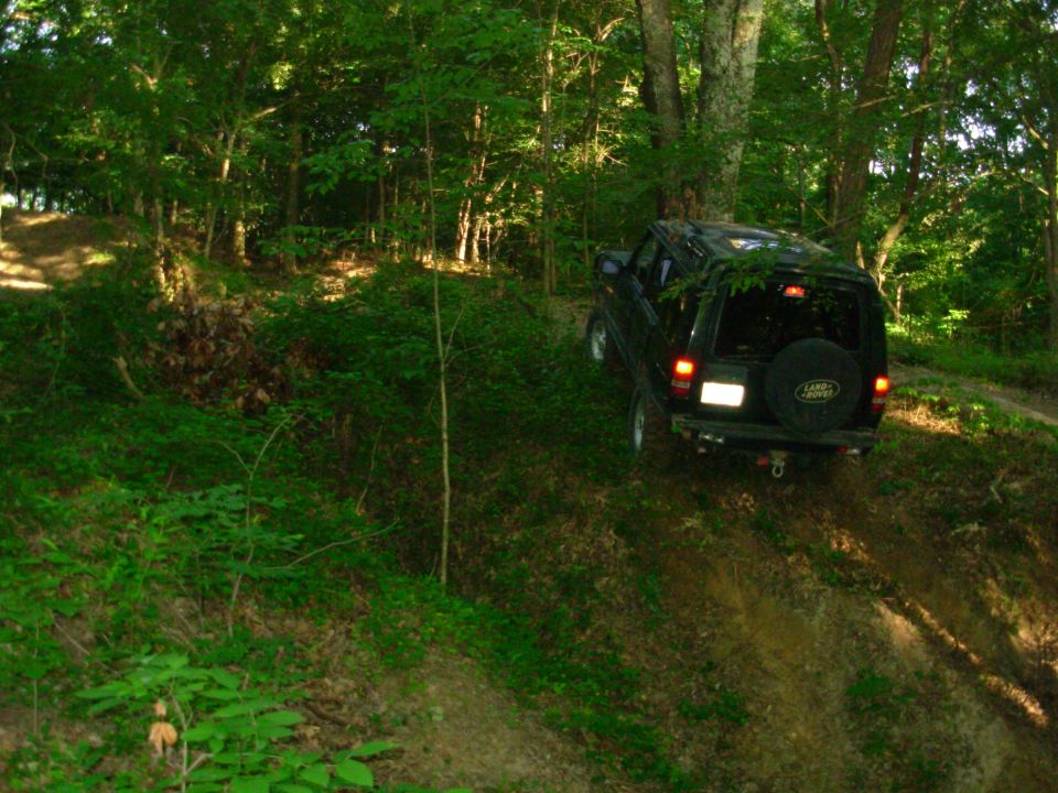 Then he drove out on the same line that hung him up before.