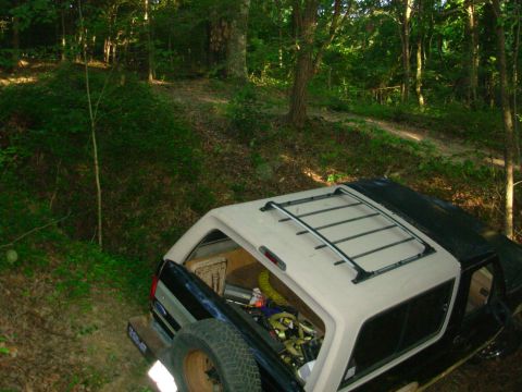 1983 Ford Bronco - Plowing dirt with the back bumper.
