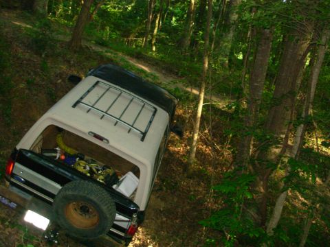 1983 Ford Bronco - ...and another, which put the R fender into that small tree.