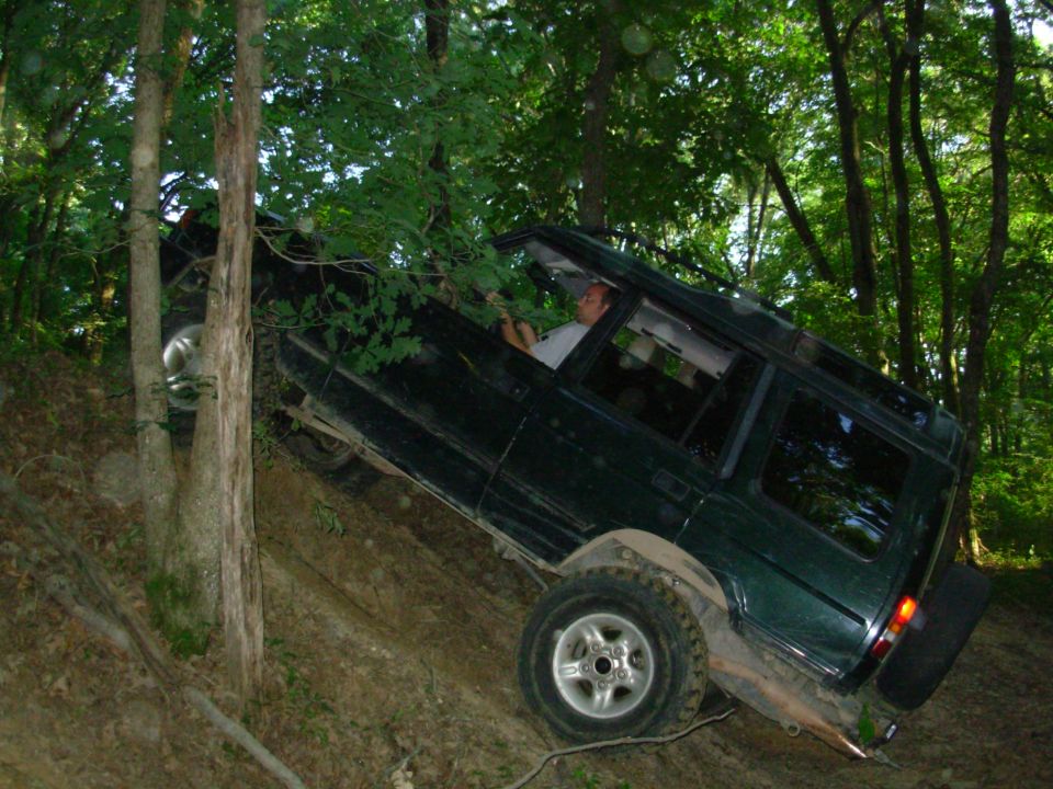 Greg wanted to hit this steep hill once more, and then I talked him into trying a trail where he flipped the 4-wheeler.