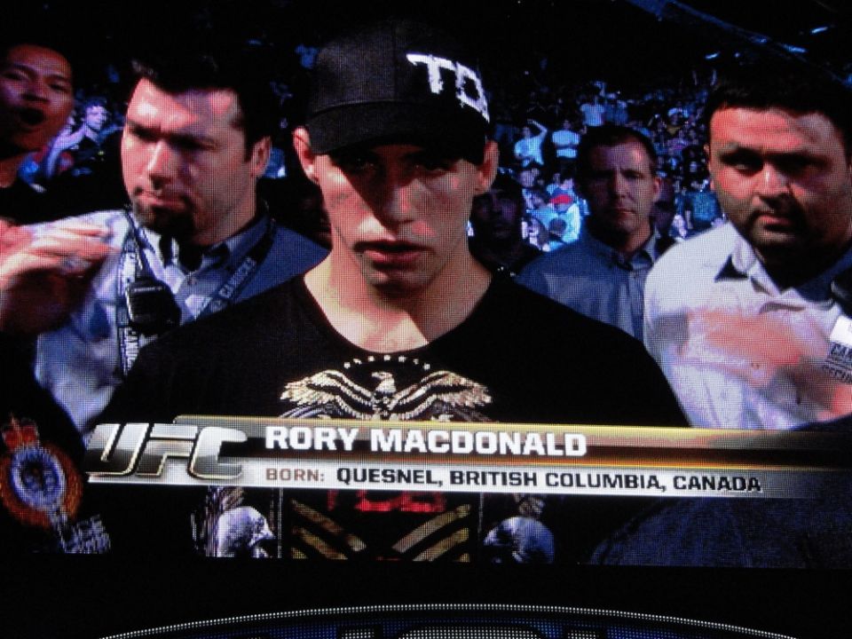Rory MacDonald with UFC graphic