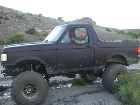 1987 Ford Bronco - This 1987 Ford Bronco is equipped for off-road adventures with its lifted suspension and oversized tires.