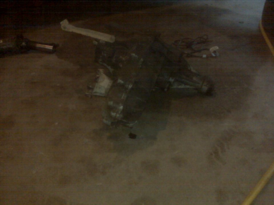 Dark transmission part on a concrete floor