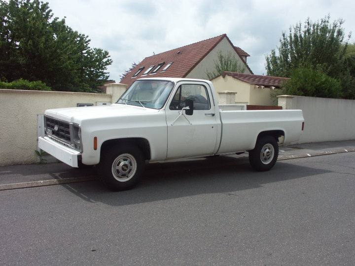 White 1979 Chevrolet C/K Pickup, side view