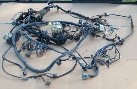 1988 Ford Bronco - This is a wiring harness, likely from a vehicle, a fuse box and numerous connectors.